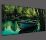 Obrazy na ścianę łódź na jeziorze Naklejkomania - zdjecie 2 - miniatura