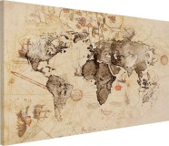 Obrazy na ścianę vintage mapa świata 20701 Naklejkomania - zdjecie 1 - miniatura