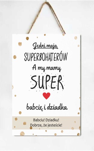Tabliczka Babcia i Dziadek superbohaterowie 24678 - zdjęcie 2
