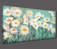 Obrazy na ścianę kwiaty turkus 32197 Naklejkomania - zdjecie 3 - miniatura