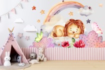 Naklejka dla dzieci śpiący lew 32097 Naklejkomania - zdjecie 1 - miniatura