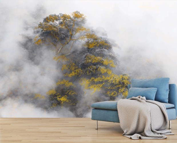 Fototapeta ścienna las w mgle