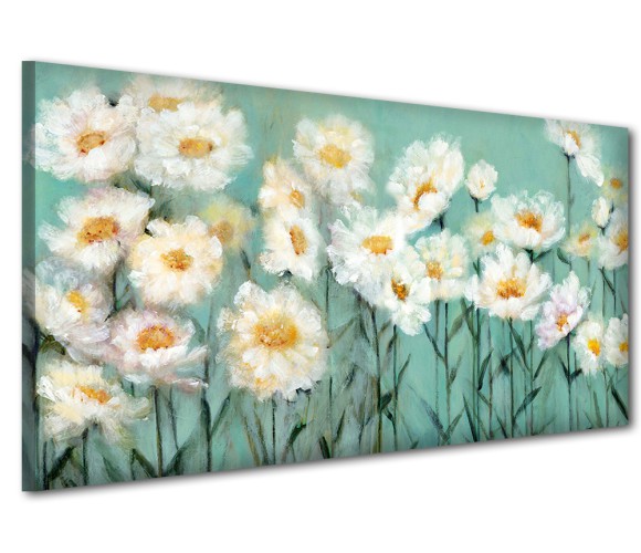 Obrazy na ścianę kwiaty turkus 32197 Naklejkomania - zdjecie 1