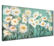 Obrazy na ścianę kwiaty turkus 32197 Naklejkomania - zdjecie 1 - miniatura