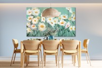 Obrazy na ścianę kwiaty turkus 32197 Naklejkomania - zdjecie 2 - miniatura