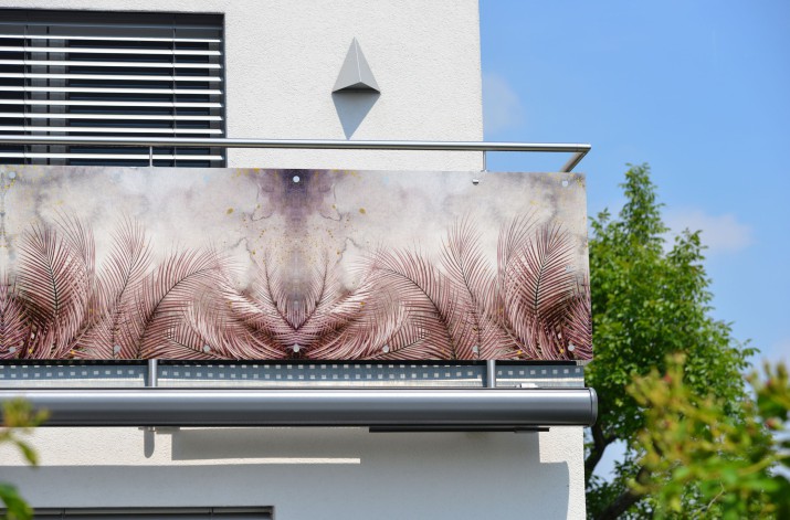 Osłona ozdobna baner na balkon liście 67293 - zdjęcie 1