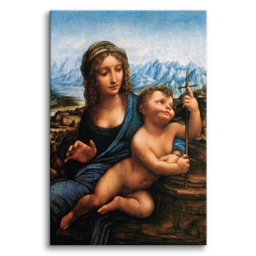 Reprodukcja Portretu Madonna z kądzielą - reprodukcja malarstwa Leonarda da Vinci ego 92061 Naklejkomania - zdjecie 1