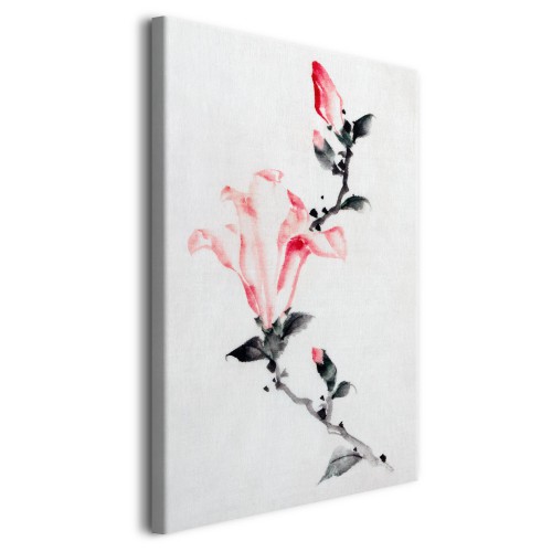 Obraz Różowy kwiat - reprodukcja japońskiego malunku Hokusai Katsushika 92054 - zdjęcie 2