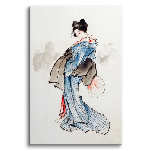 Reprodukcja Portretu Japońska kobieta III - reprodukcja szkicu Hokusai Katsushika 92056 Naklejkomania - zdjecie 1