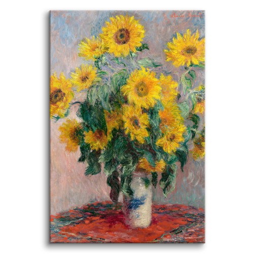 Bukiet Słoneczników - reprodukcja malunku kwiatów, Claude Monet 92021 Naklejkomania - zdjecie 1