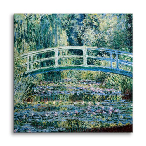 Lilie wodne i most japoński - reprodukcja pejzażu, Claude Monet 92020 Naklejkomania - zdjecie 1