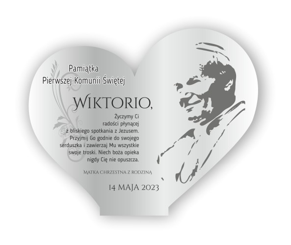 Statuetka serce PREZENT KOMUNIA  77787 - zdjęcie 2