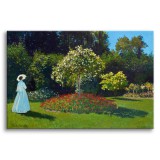 Dama w ogrodzie - reprodukcja malunku pejzażu Claude Monet 92017 Naklejkomania - zdjecie 1 - miniatura