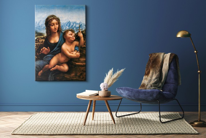 Reprodukcja Portretu Madonna z kądzielą - reprodukcja malarstwa Leonarda da Vinci ego 92061 - zdjęcie 3