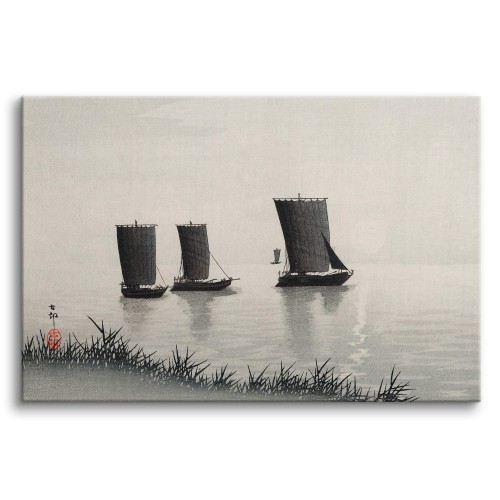 Obraz Łodzie rybackie (Fishing boats) - Ohara Koson, reprodukcja 92068 Naklejkomania - zdjecie 1