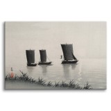 Obraz Łodzie rybackie (Fishing boats) - Ohara Koson, reprodukcja 92068 Naklejkomania - zdjecie 1 - miniatura