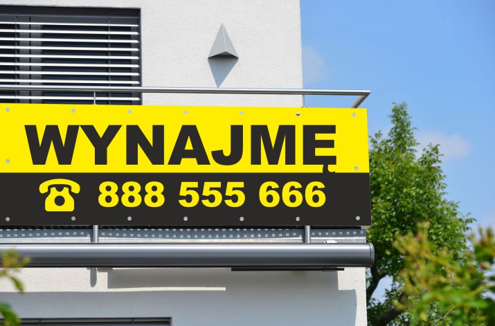 Baner reklamowy wynajmę mieszkanie dom - zdjęcie 2