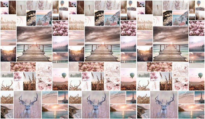 Fototapeta na ścianę Pastele - kolaż pastelowych krajobrazów 21213 - zdjęcie 2