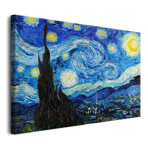 Obraz Gwiaździsta noc - reprodukcja pejzażu, Vincent Van Gogh 92069 - zdjęcie 2