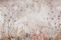 Płyty szklane kuchenne flamingi w ogrodzie 42615 Naklejkomania - zdjecie 2 - miniatura