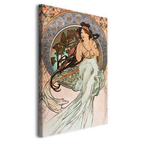 Les Arts: La Musique - reprodukcja portretu kobiety, Alfons Mucha 92009 - zdjęcie 2