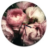 Zegar ścienny do sypialni, różowe kwiaty Z016 Naklejkomania - zdjecie 1 - miniatura