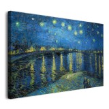 Obraz Pejzaż Gwiaździsta noc nad Rodanem - reprodukcja malarstwa Vincenta Van Gogha 92074 Naklejkomania - zdjecie 2 - miniatura