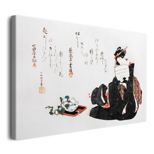 Reprodukcja Portretu Japońska kobieta - reprodukcja malunku Hokusai Katsushika 92046 - zdjęcie 2