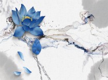 Szkło hartowane do kuchni niebieski kwiat 9944 Naklejkomania - zdjecie 2 - miniatura