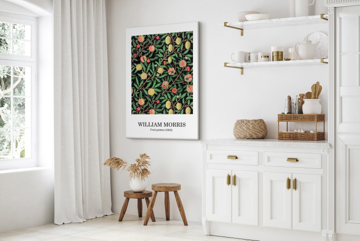 Obraz Owocowy wzór - reprodukcja grafiki Williama Morrisa 92094 - zdjęcie 3