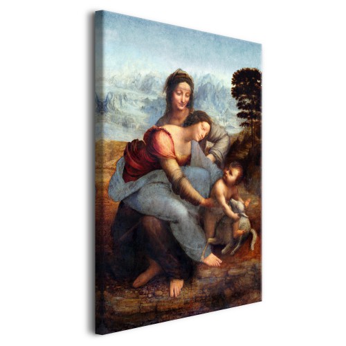 Obraz Święta Anna Samotrzecia - reprodukcja malarstwa Leonarda da Vinci ego 92060 - zdjęcie 2