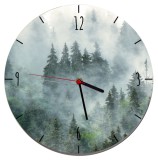 Zegar ścienny do sypialni, salonu, las zza mgły Z007 Naklejkomania - zdjecie 1 - miniatura