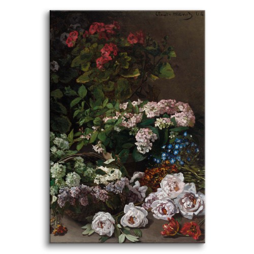 Wiosenne kwiaty - reprodukcja malarstwa Claudea Moneta 92018 Naklejkomania - zdjecie 1