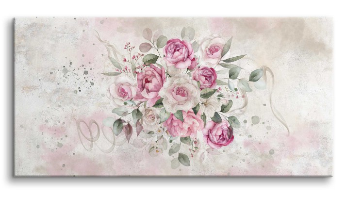 Obraz na ścianę pastelowy bukiet kwiatów 20728 Naklejkomania - zdjecie 1