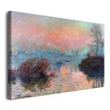 Pejzaż Zachód słońca nad Sekwaną - reprodukcja malarstwa Claude&amp;#039;a Moneta 92024 Naklejkomania - zdjecie 2 - miniatura