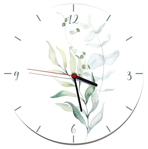 Zegar ścienny do sypialni, rysunkowa roślina Z021 Naklejkomania - zdjecie 1