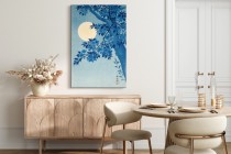 Obraz Kwitnąca wiśnia w księżycową noc (Blossoming Cherry on a Moonlit Night) - Ohara Koson, reprodukcja 92064 Naklejkomania - zdjecie 3 - miniatura