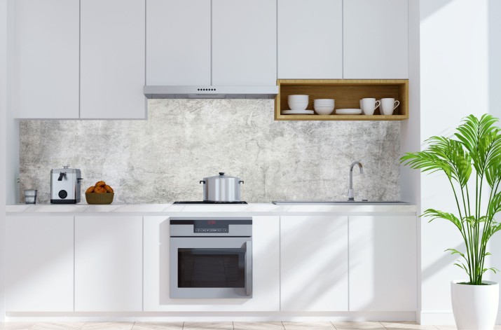 Panele na ścianę do beton struktura szarości PCV 42222