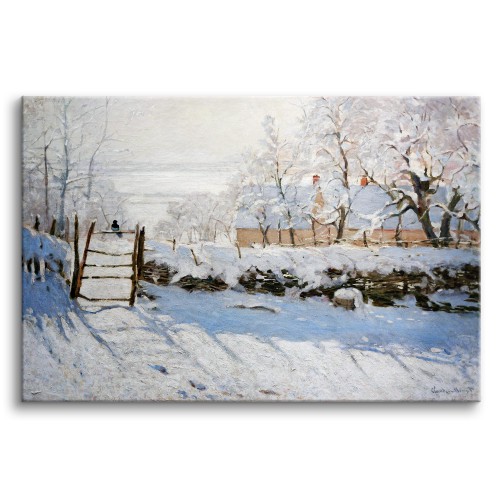Sroka - reprodukcja malunku zimowego pejzażu, Claude Monet 92015 Naklejkomania - zdjecie 1