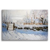 Sroka - reprodukcja malunku zimowego pejzażu, Claude Monet 92015 Naklejkomania - zdjecie 1 - miniatura