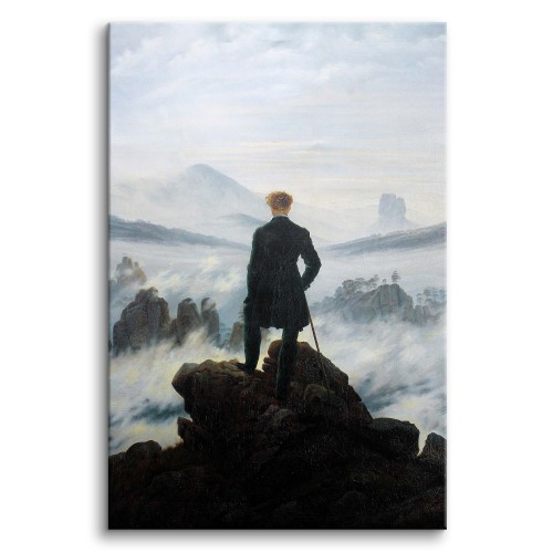 Wędrowiec nad morzem mgły - reprodukcja malarstwa Caspara Davida Friedricha 92012 Naklejkomania - zdjecie 1