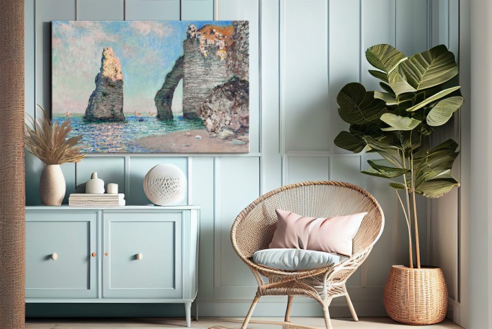 Klify w Étretat - reprodukcja nadmorskiego pejzażu, Claude Monet 92016 - zdjęcie 3