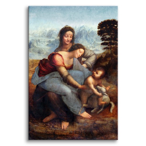 Obraz Święta Anna Samotrzecia - reprodukcja malarstwa Leonarda da Vinci ego 92060 Naklejkomania - zdjecie 1
