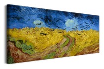 Obraz Pejzaż Pole pszenicy z krukami - reprodukcja malarstwa Vincenta Van Gogha 92083 Naklejkomania - zdjecie 2 - miniatura