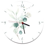 Zegar ścienny do sypialni, biały kwiat Z020 Naklejkomania - zdjecie 1 - miniatura