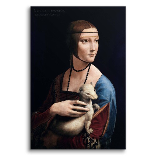Reprodukcja Portretu Dama z łasiczką - reprodukcja dzieła sztuki, Leonardo da Vinci 92059 Naklejkomania - zdjecie 1