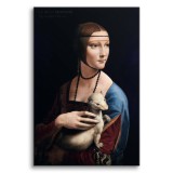 WYPRZEDAŻ 100x150 Reprodukcja Portretu Dama z łasiczką - reprodukcja dzieła sztuki, Leonardo da Vinci 92059 Naklejkomania - zdjecie 1 - miniatura