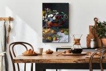 Martwa natura z kwiatami i owocami - reprodukcja malarstwa Claudea Moneta 92019 Naklejkomania - zdjecie 3 - miniatura