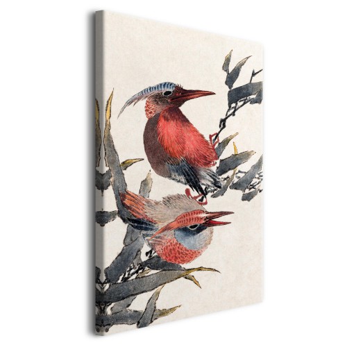 Obraz Ptaki - reprodukcja japońskiego szkicu Hokusai Katsushika 92055 - zdjęcie 2