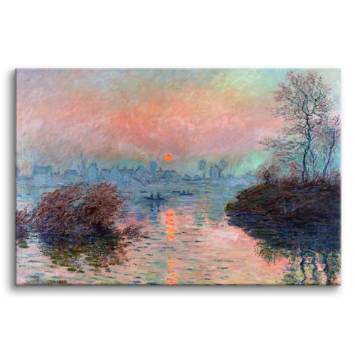 Pejzaż Zachód słońca nad Sekwaną - reprodukcja malarstwa Claude&amp;#039;a Moneta 92024 Naklejkomania - zdjecie 1